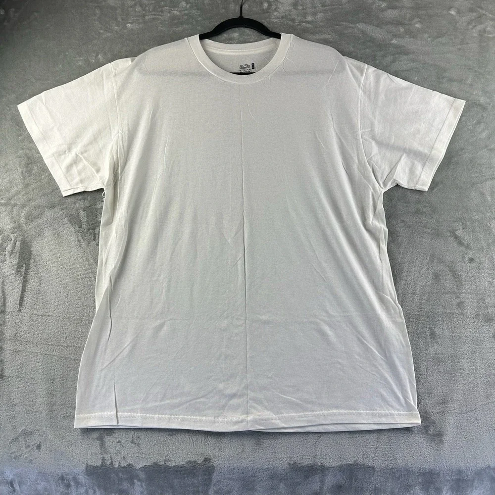 Fruit Of The Loom Crew Neck T-Shirt Men's XL White 4 Pack 100% Cotton
